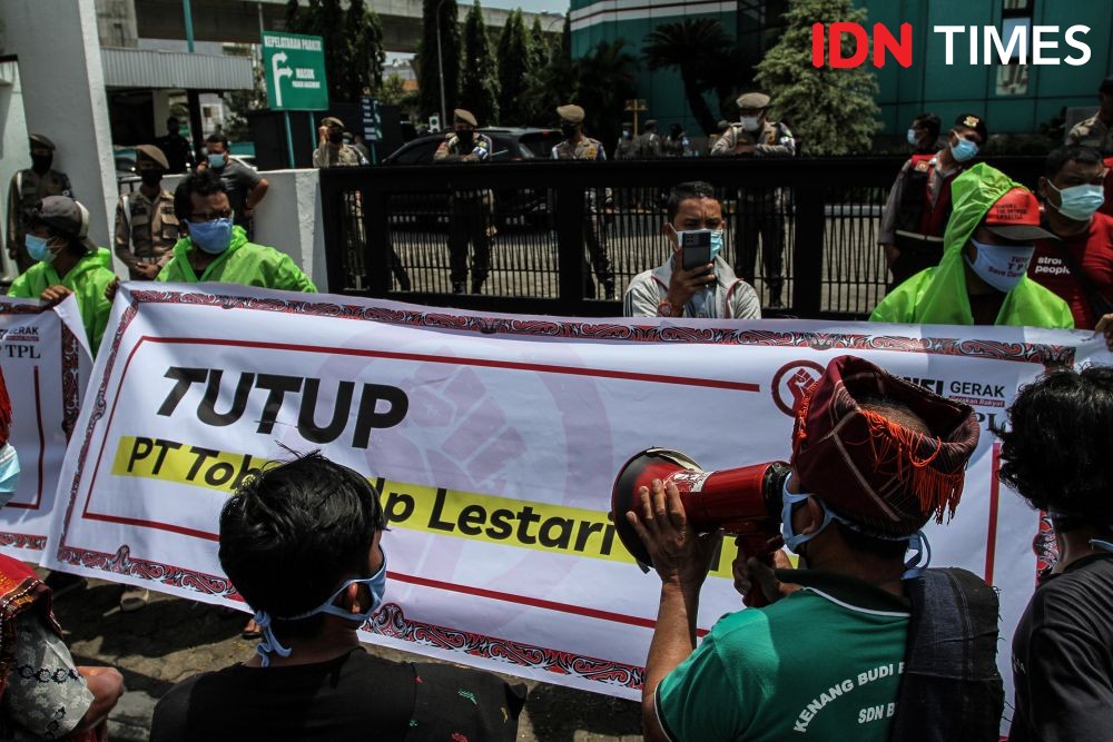 Serukan Tutup PT TPL, Masyarakat Adat Toba Bikin Ritual di Medan