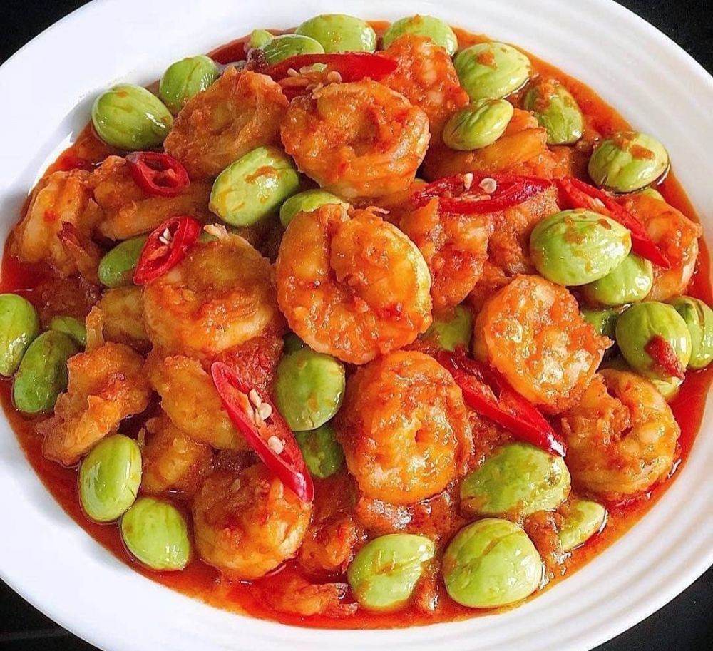 Masak Hari Ini Resep Udang Petai Pedas Manis Yang Lezat