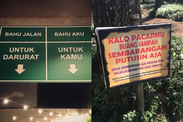 10 Peringatan Di Tempat Umum Ini Bikin Geli Tapi Baper Juga