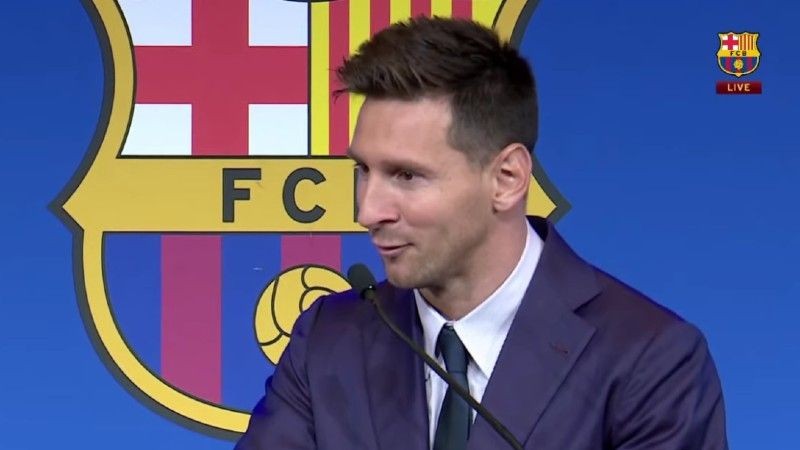 Tangis Lionel Messi Pecah di Sesi Konferensi Pers