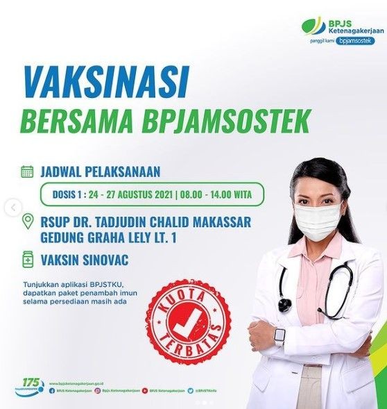 Info Vaksinasi di Makassar 13-27 Agustus 2021, Cek Syaratnya di Sini!