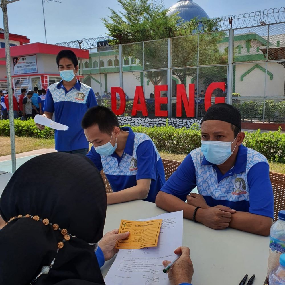 310 Napi Rutan Makassar Selesaikan Vaksinasi Kedua