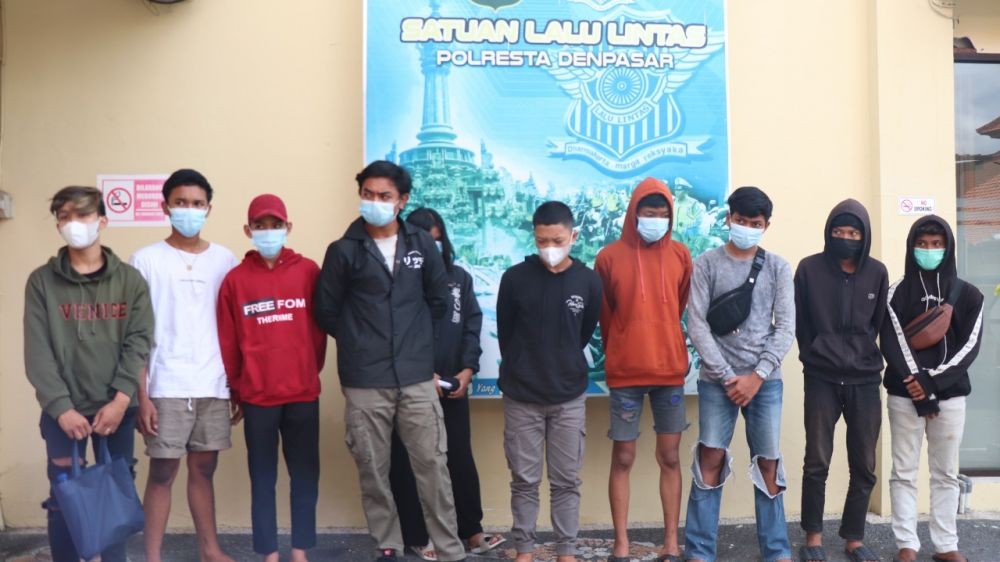 Nekat Trek-trekan, 10 Remaja di Denpasar Diamankan Polisi