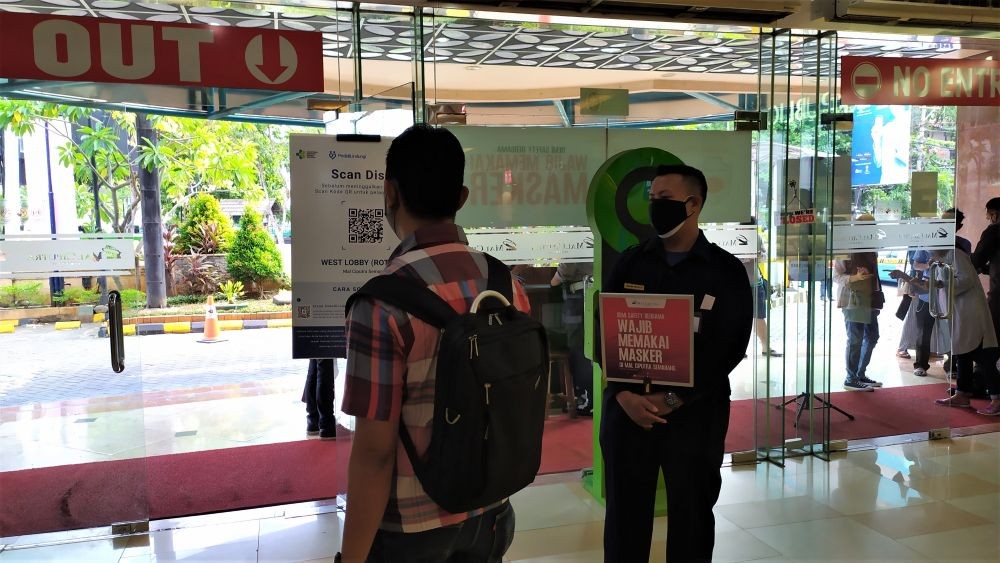 Masuk Mal di Bandar Lampung Harus Pakai Aplikasi Peduli Lindungi?
