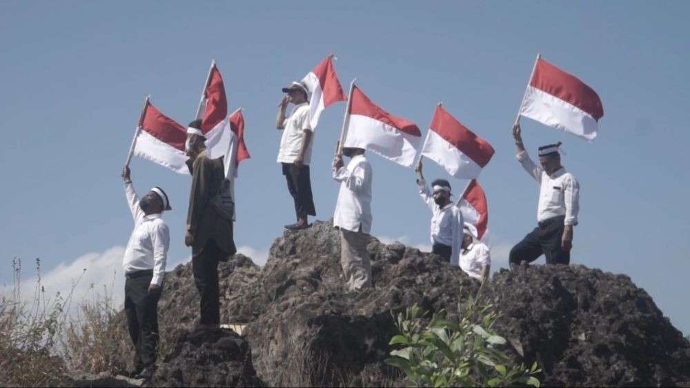 Eks Napi Terorisme Upacara di Atas Gunung Sepingkul Sukoharjo