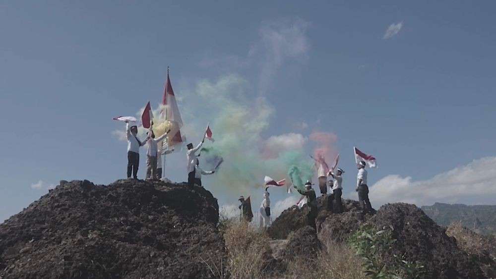 Eks Napi Terorisme Upacara di Atas Gunung Sepingkul Sukoharjo