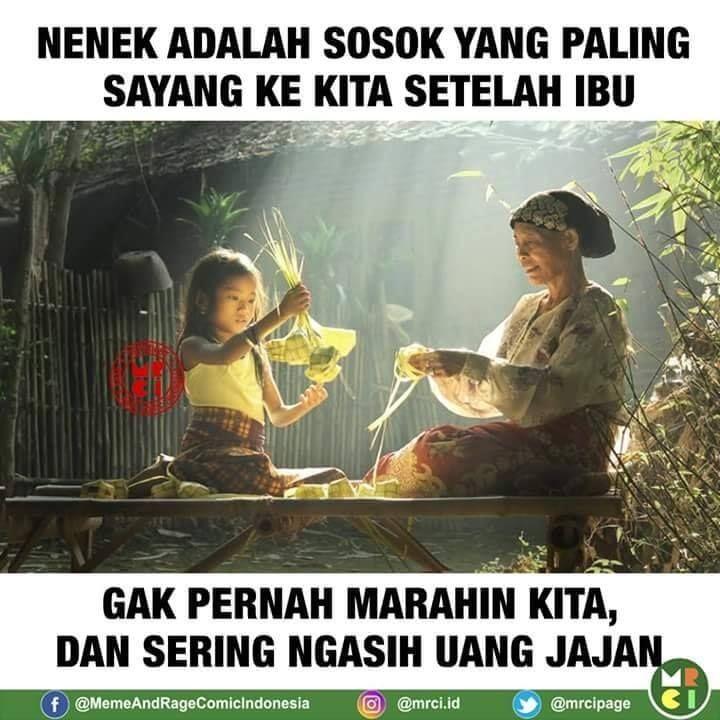 10 Meme Lucu Kebaikan Nenek yang Bikin Kangen Kampung Halaman