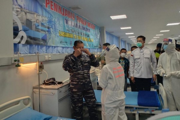 KSAL Tinjau Rumah Isoter SIER, Oksigen Dialirkan dari Pabrik