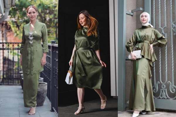 10 Referensi Outfit Kondangan Warna Olive Green Tampil Beda