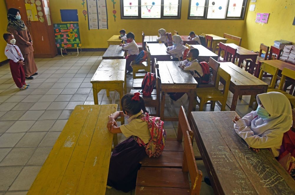 7 Potret Sejumlah Sekolah di Banten Mulai Buka Kelas Tatap Muka