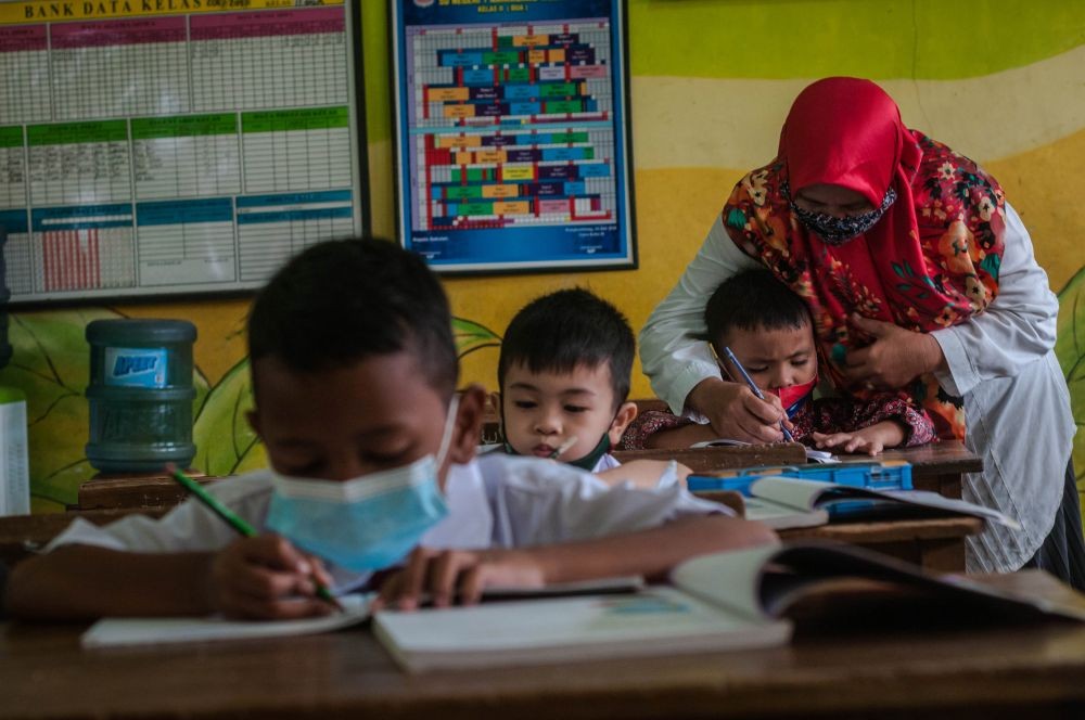 7 Potret Sejumlah Sekolah di Banten Mulai Buka Kelas Tatap Muka