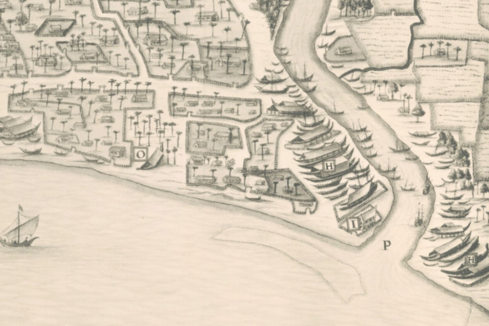Penampakan Peta Makassar di Abad ke-17