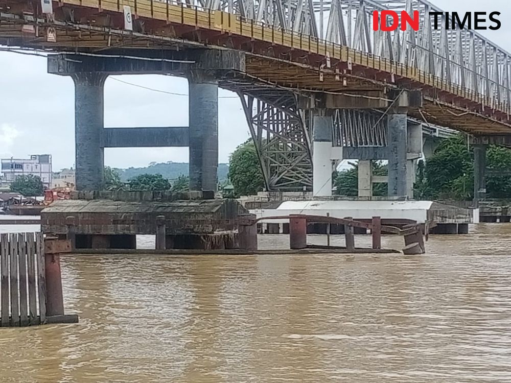Jembatan Mahakam Samarinda Aman Pascainsiden Ditabrak Tongkang 