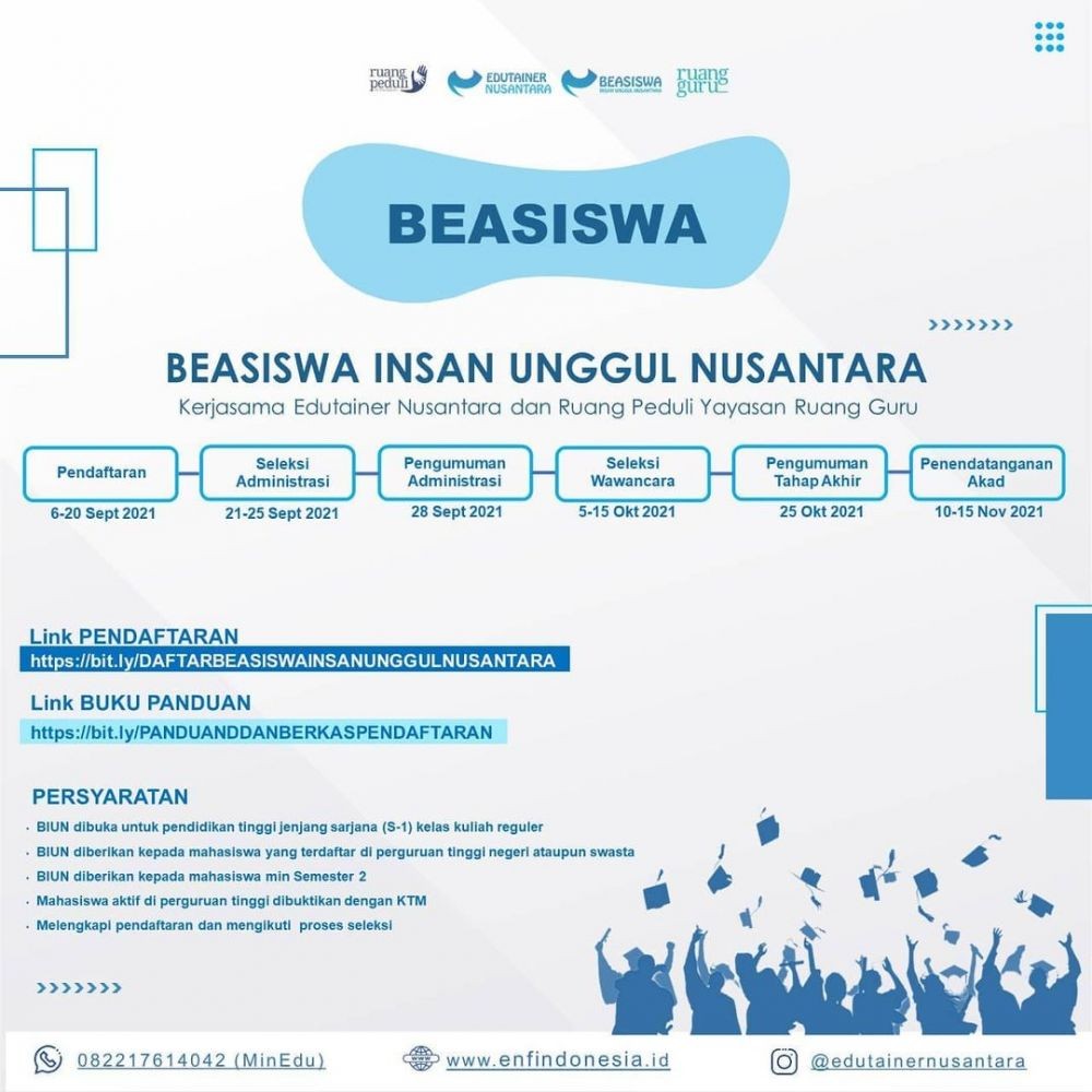 5 Beasiswa Dengan Batas Pendaftaran September 2021