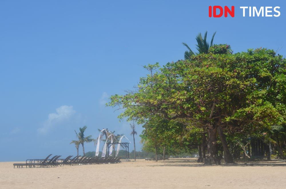 10 Potret Terkini Pantai Sanur, Padahal Jadi Green Zone di Bali