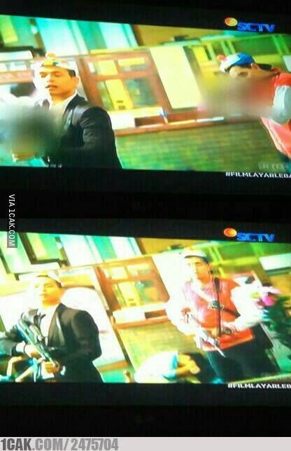 10 Momen Kocak saat Tayangan TV Disensor Blur, Kenapa Ya?