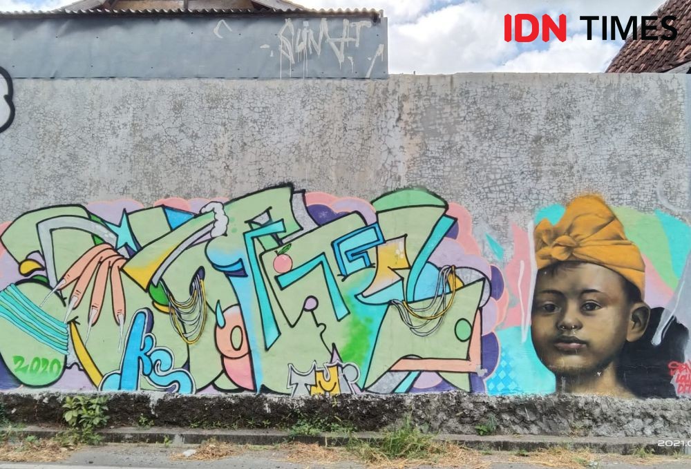 7 Potret Mural di Badung Bali, Ada Tuan Corona Berdasi Lho!