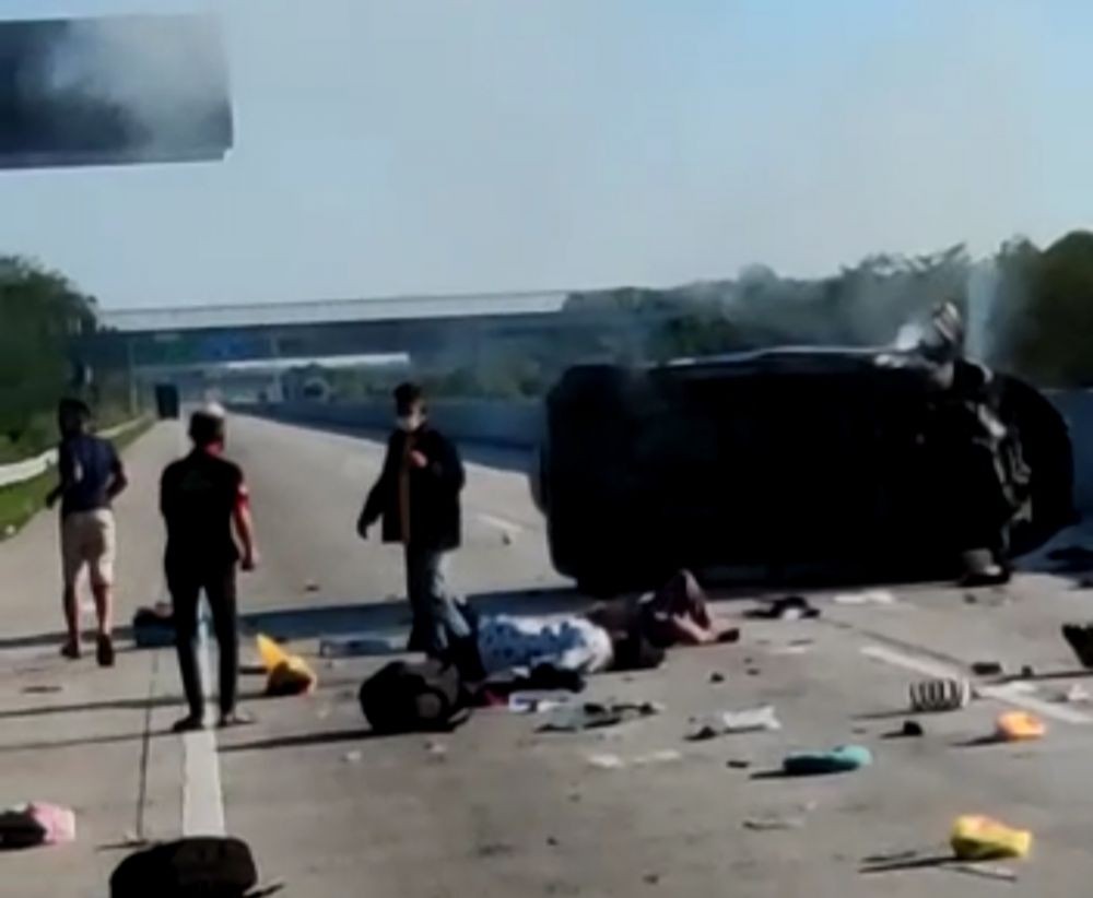 Kecelakaan Mobil di Tol Lampung KM 182, Tiga Meninggal Dunia