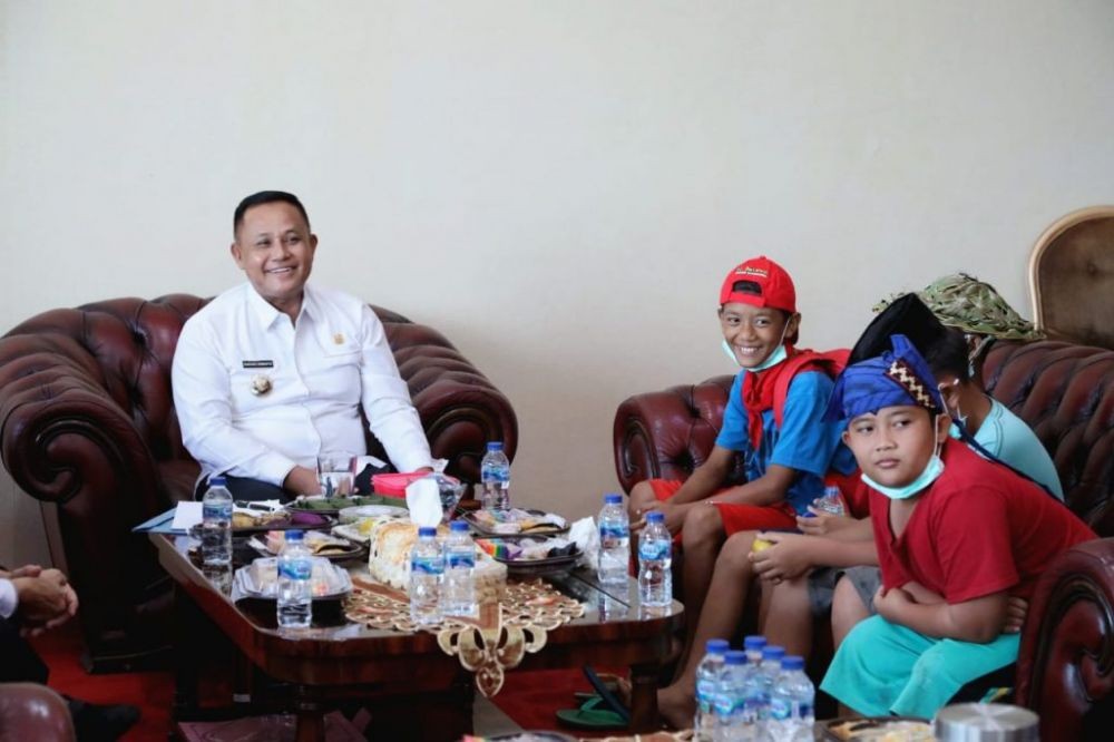 Cerita Unik Si Bolang Desa Palembapang Bertemu Bupati Lampung Selatan