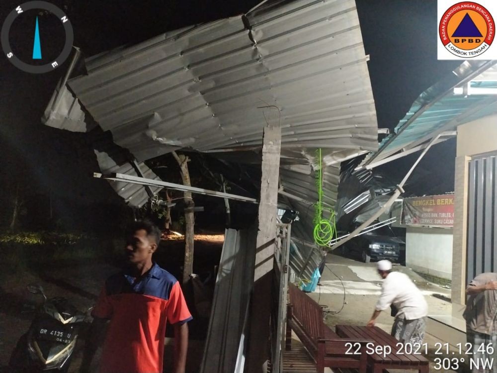 Angin Puting Beliung Rusak 27 Rumah Warga di Lombok, Ada Korban Luka