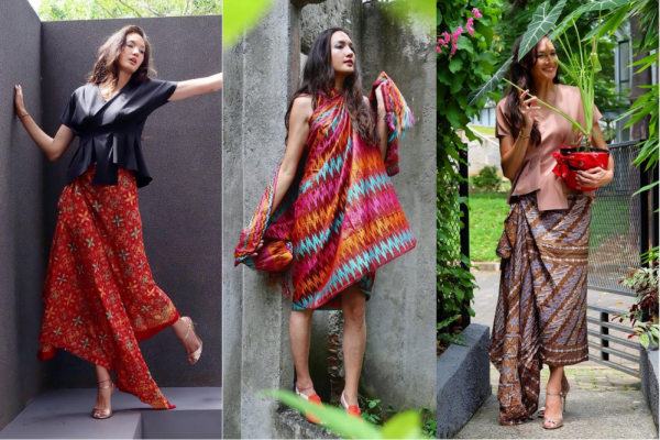 9 Gaya OOTD dengan Kain Tradisional ala Nadine Chandrawinata