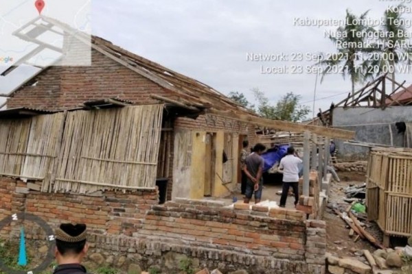 Angin Puting Beliung Mengamuk di Lombok Rusak Rumah Warga di 5 Desa