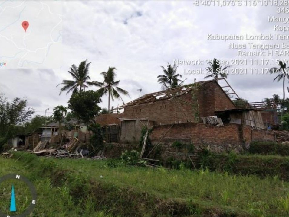 Angin Puting Beliung Mengamuk di Lombok Rusak Rumah Warga di 5 Desa