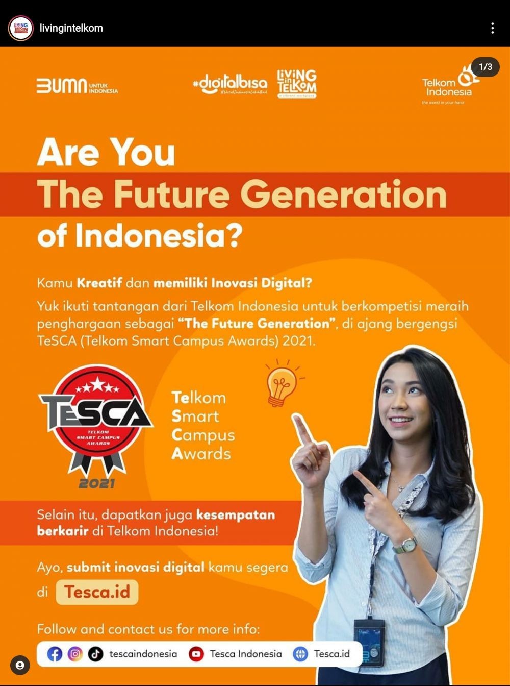 Telkom Butuh Talenta Muda Indonesia, Buru Kepoin Lowongannya Disini!