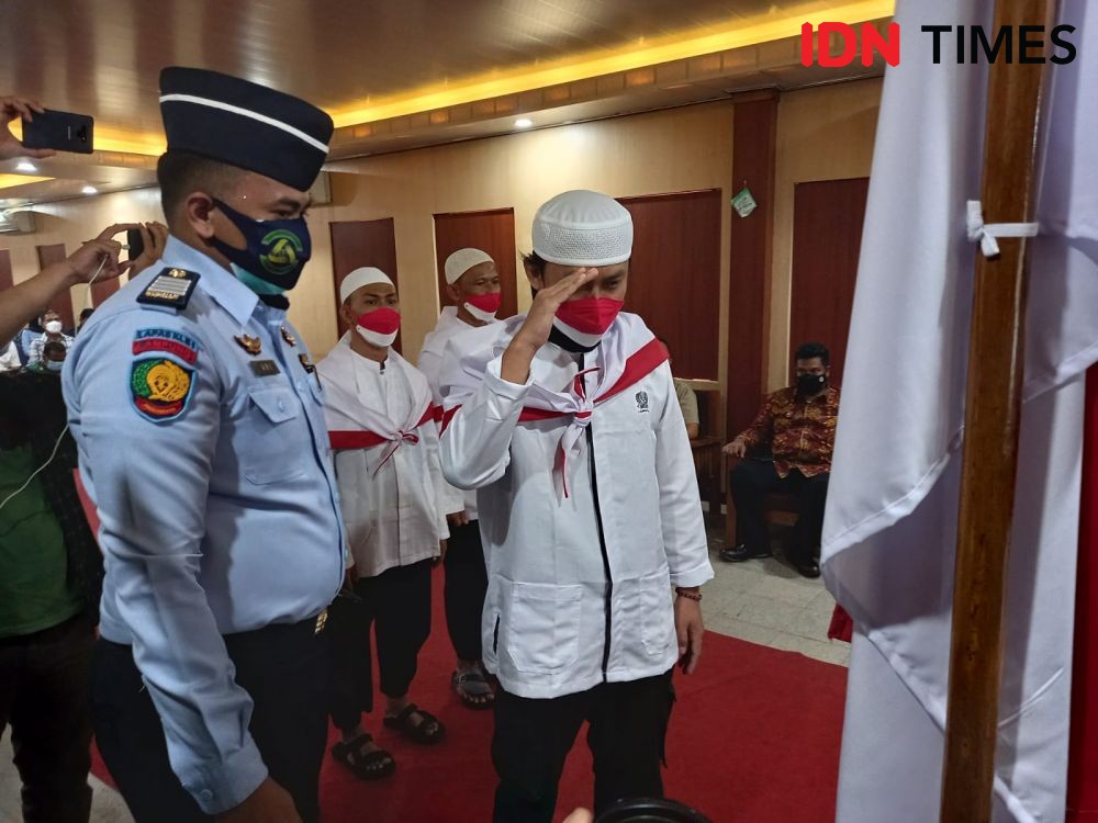 4 Napi Teroris Ucap Ikrar Setia NKRI di Lapas Kelas IA Bandar Lampung