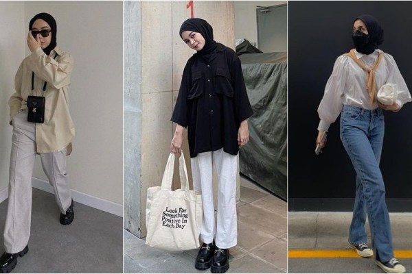 9 Cara Padu-padan Oversized Shirt dengan Hijab, Unik!