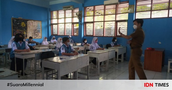 Simulasi Sekolah Tatap Muka Di Makassar Siswa Wajib Antigen 0075