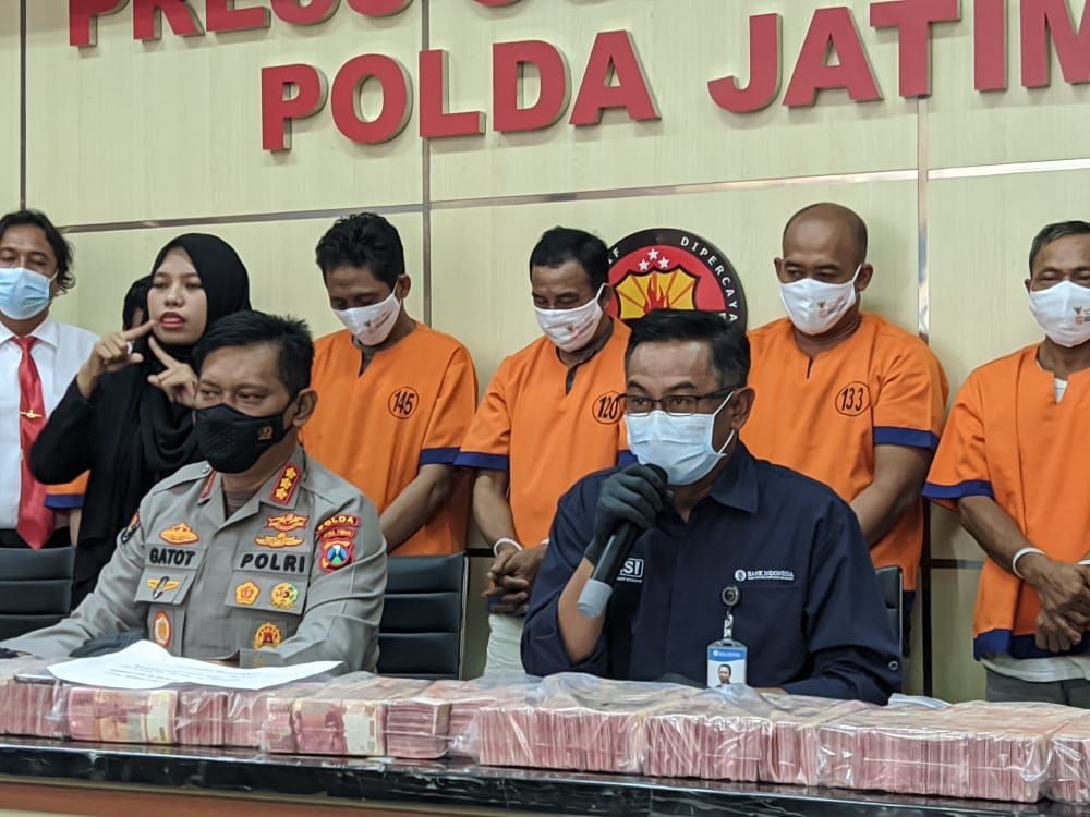 Sindikat Uang Palsu Jatim Terbongkar, Polisi Sita Rp3,7 M