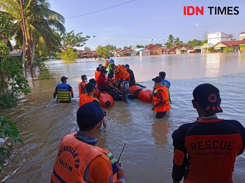 Akses Terputus Banjir, Paser Pakai Helikopter untuk Salurkan Logistik