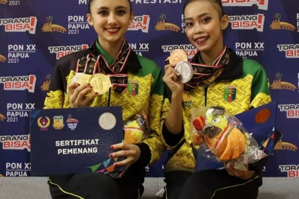 Tim Senam Ritmik Lampung Curi Perhatian, Sabet Lima Medali PON 2021