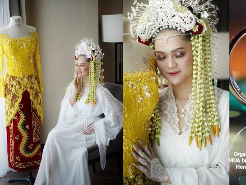 9 Makeup dan Kebaya Pernikahan Nadya Indry, Stunning dan Glamor