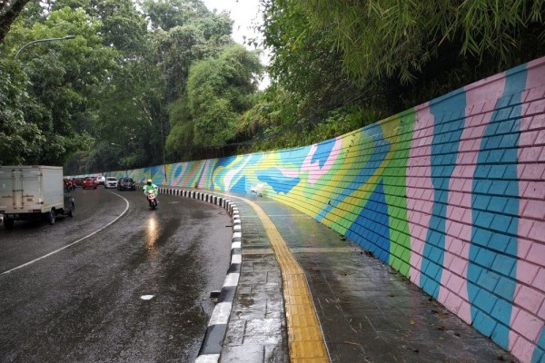 Lagi dan Lagi, Tembok Hias di Baksil Kota Bandung Jadi Korban Vandalisme