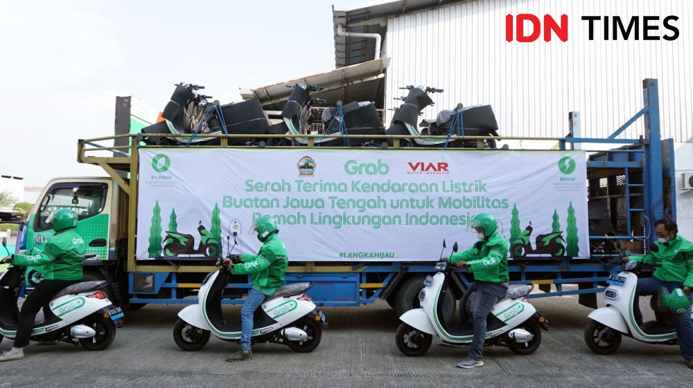 500 Motor Listrik Grab Mengaspal di Semarang, Siap Antar Pesananmu Lur