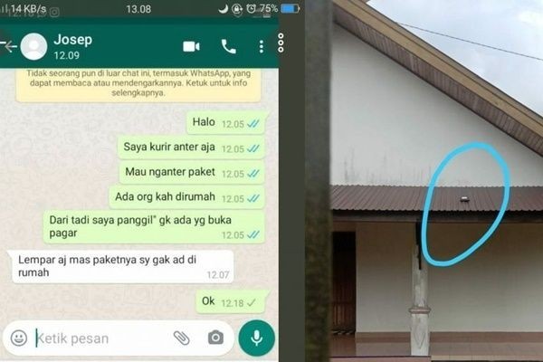 Gak Ada Orang, 10 Momen Kurir Lempar Paket Ini Ending-nya Nyangkut
