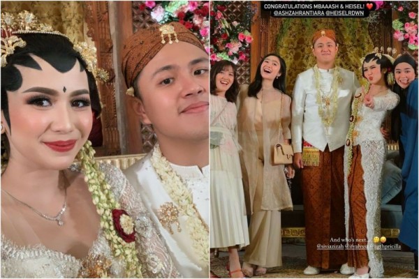 10 Potret Pernikahan Ashilla Zee dan Ridwan Heisel, Pakai Adat Jawa