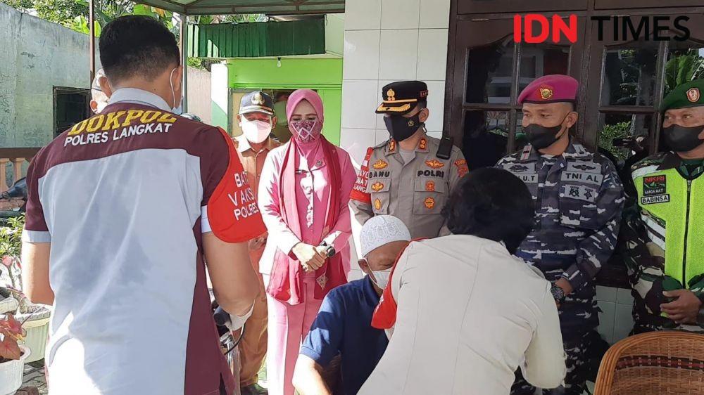 Polres Langkat Beri Bantuan Anggota yang Meninggal Akibat COVID-19