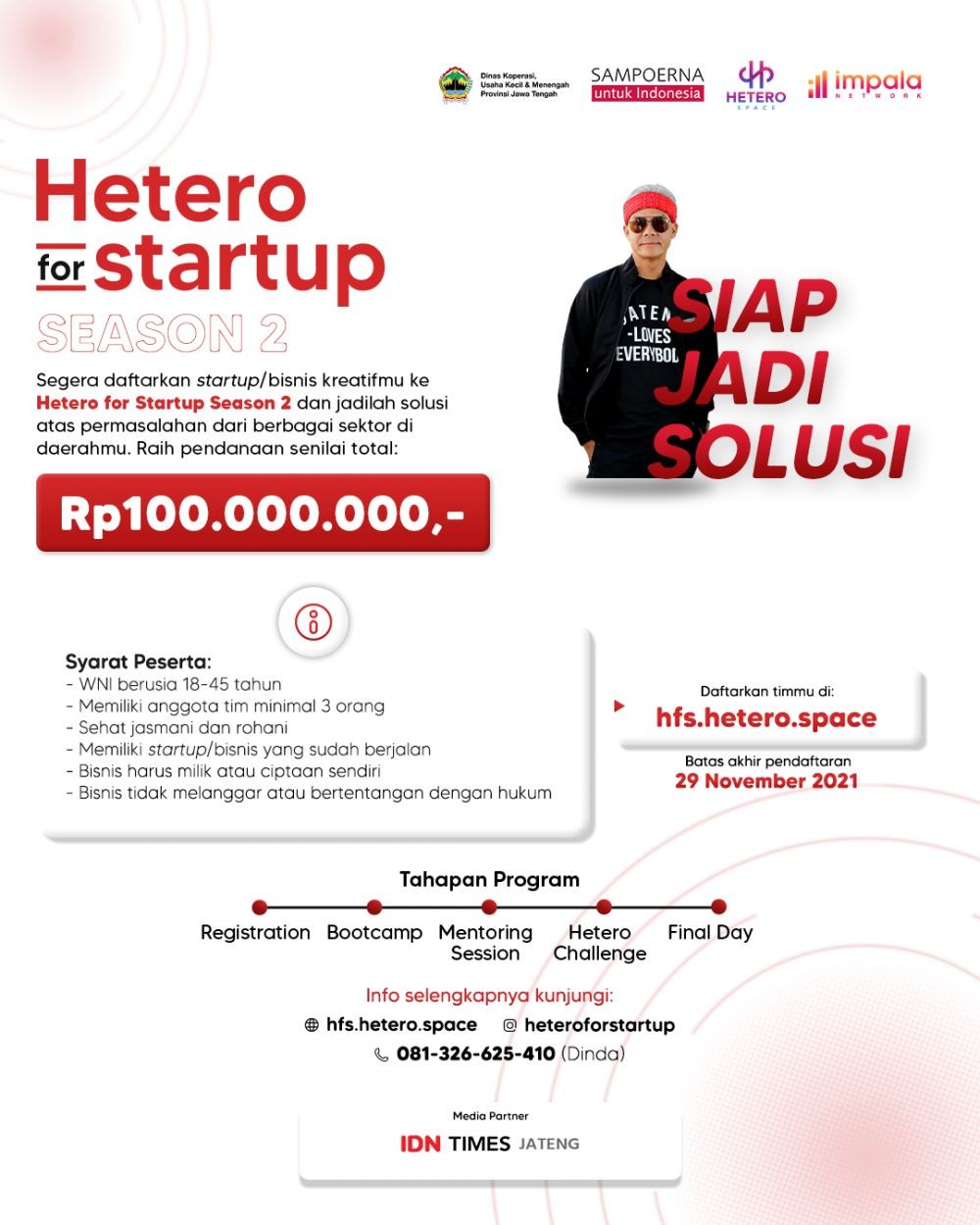 Mau Bantuan Usaha Total Rp100 Juta? Daftar Hetero for Startup Season 2