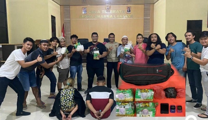 Polres Mesuji Tangkap Dua Warga Riau Simpan Sabu 4,15 Kg di Mobil