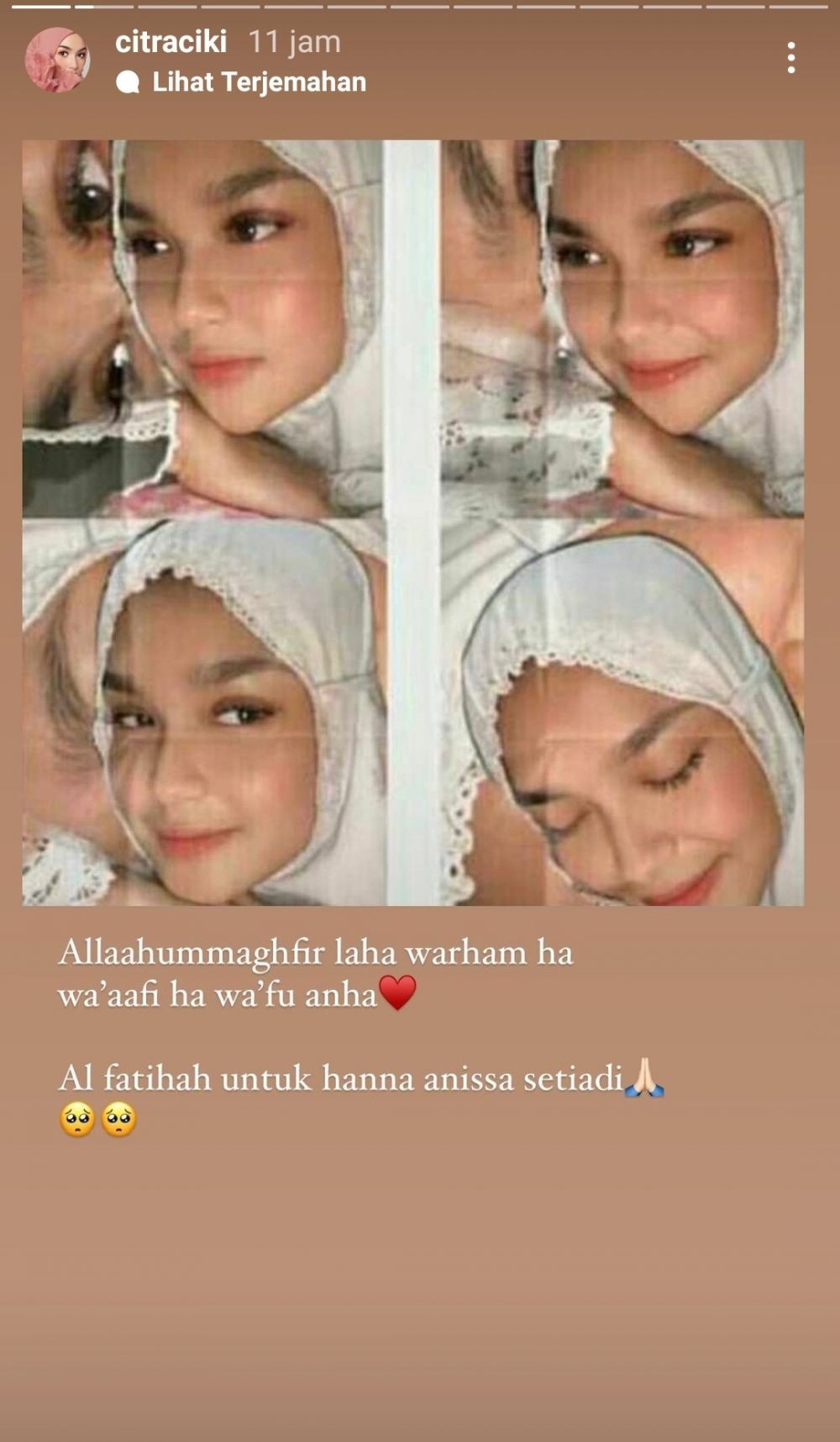 Hanna Kirana Meninggal Dunia, 8 Ucapan Duka Dari Rekan Artis