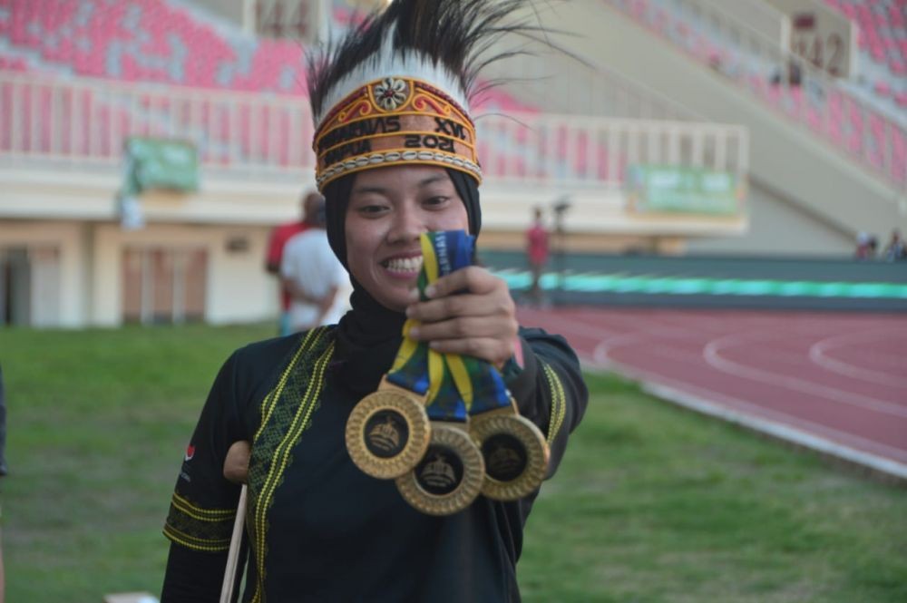 Nina Gusmita, Ratu Balap Kursi Roda Sumut yang Hattrick Emas dan Rekor