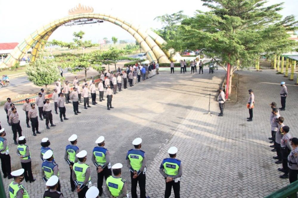 2 Pospam Nataru Polres Pringsewu Ada Layanan Vaksinasi dan Tes Antigen