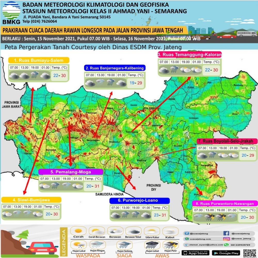 20 Wilayah Jateng Dilanda Cuaca Ekstrem, Jauhi Bantaran Sungai dan Lereng!
