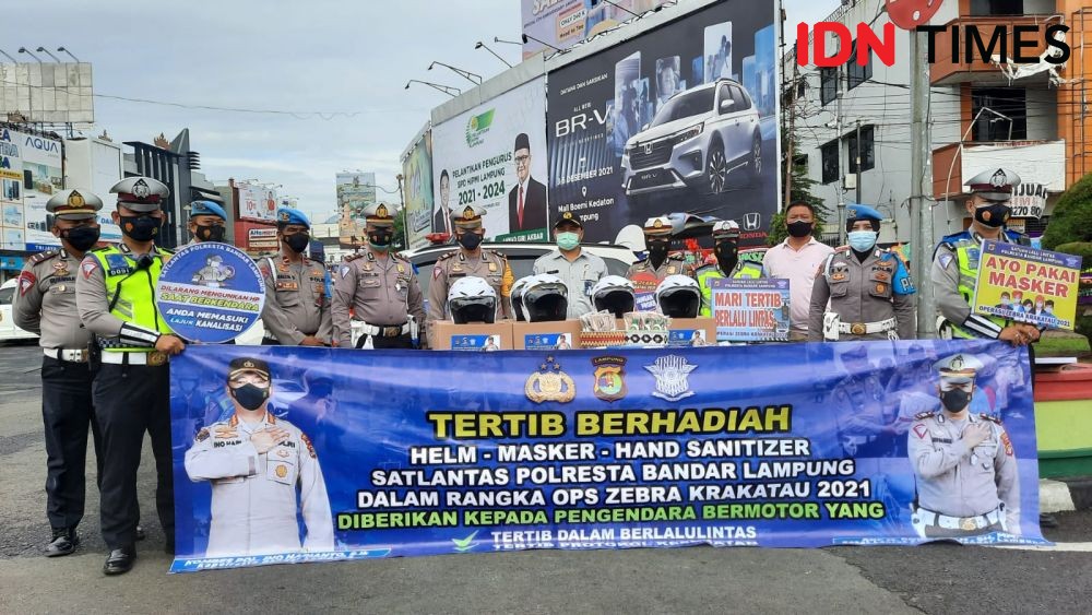 Ops Zebra Krakatau, Satlantas Bandar Lampung Terapkan Kanalisasi Jalan