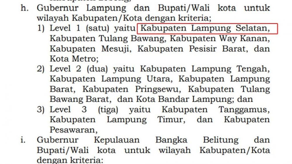 Mantap! Lampung Selatan Kini PPKM Level 1, Ditopang Faktor Ini
