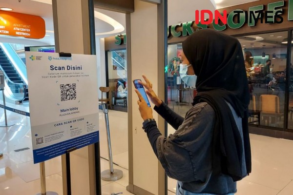 Masuk Mal di Balikpapan Wajib Scan Pedulilindungi