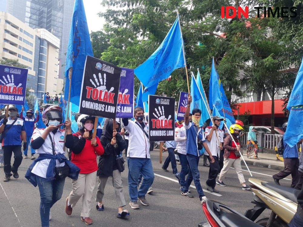 Demo Buruh Jatim Direspons, UMK Dipastikan Naik Tanpa PP 36/2021
